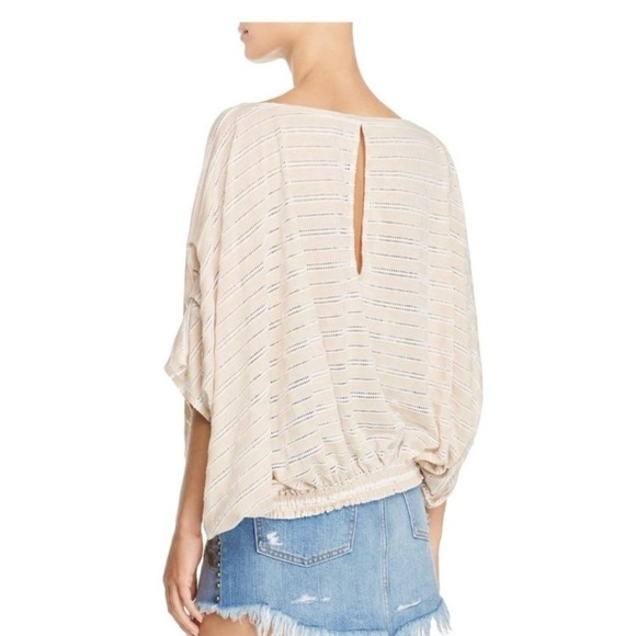 Free People Striped Eyelet Top - Picture 9 of 10